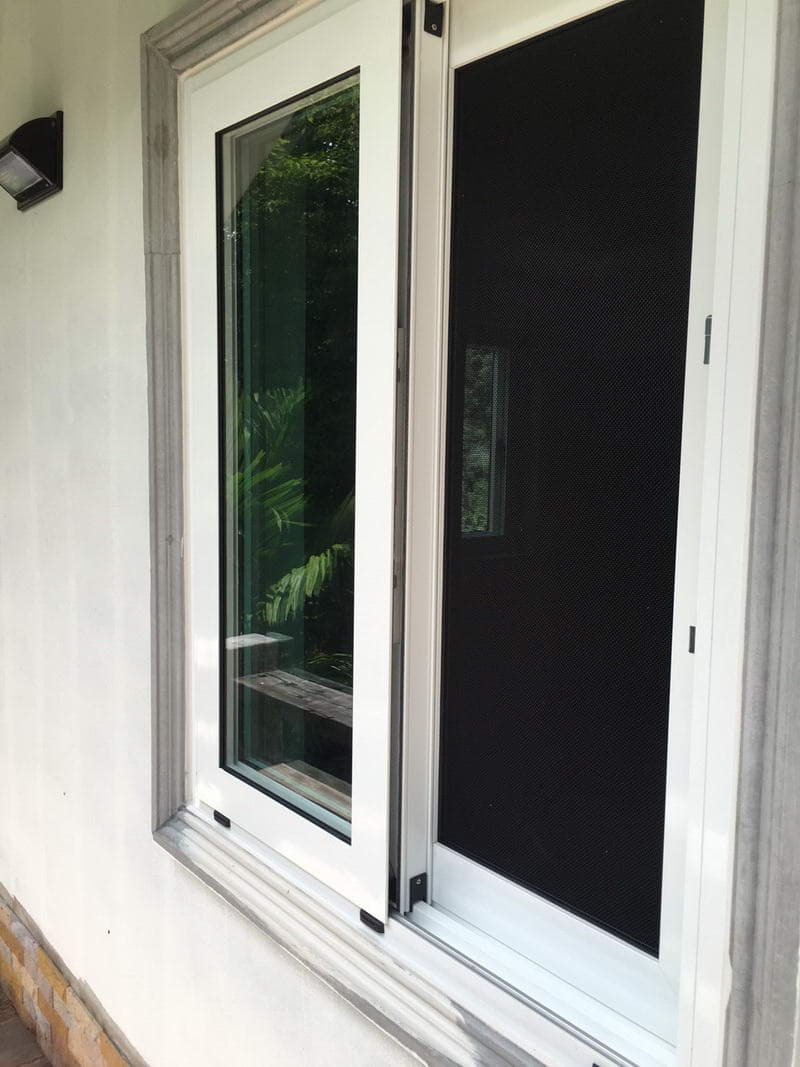 White aluminium windows fitted to a Phuket home